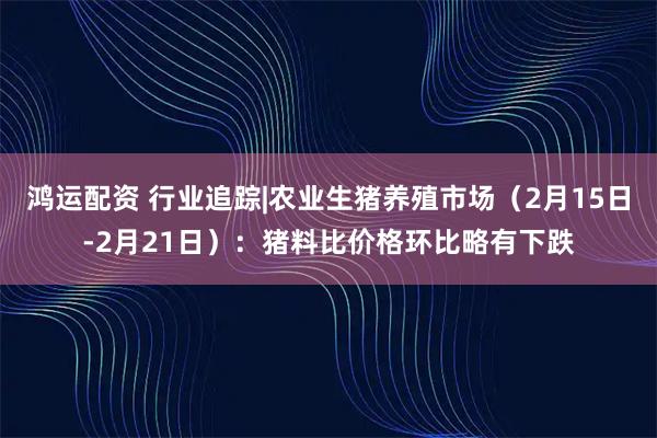 鸿运配资 行业追踪|农业生猪养殖市场（2月15日-2月21日）：猪料比价格环比略有下跌