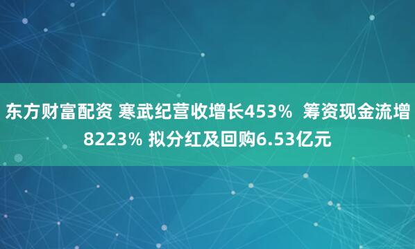 东方财富配资 寒武纪营收增长453%  筹资现金流增8223% 拟分红及回购6.53亿元