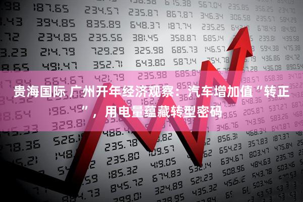 贵海国际 广州开年经济观察：汽车增加值“转正”，用电量蕴藏转型密码