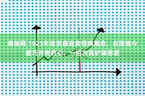 满瑞网 1923年张宗昌宠妾怪病难愈，名医施今墨巧开奇药引，一招为民铲除恶霸